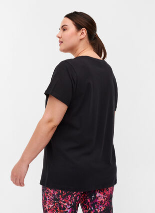 Puuvillainen t-paita treeniin painatuksella, Black Lights Active, Model image number 1