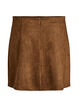 Lyhyt mokkajäljitelmä A-linjainen hame, Ruskea, Packshot image number 1