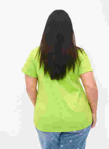Puuvillainen t-paita printillä, Lime Green w. Bella, Model image number 1