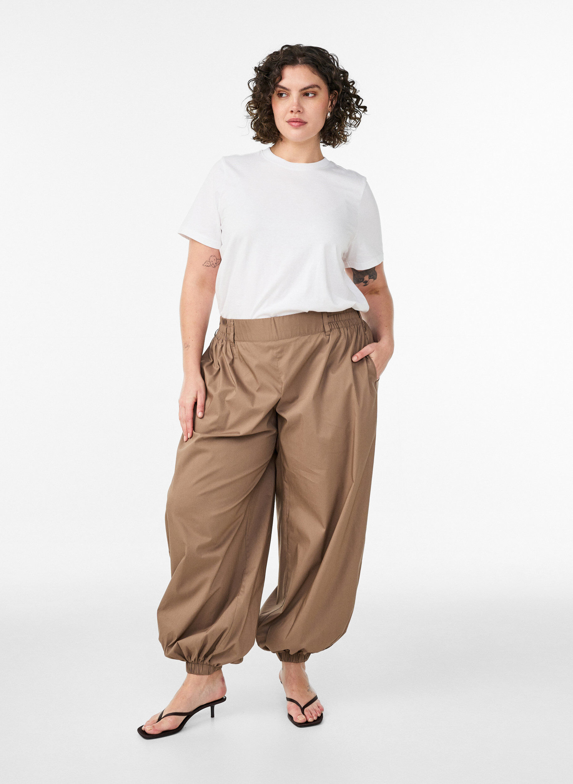 ZizziPuuvillainen T-paita printill&auml;, Valkoinen, Model image number 1