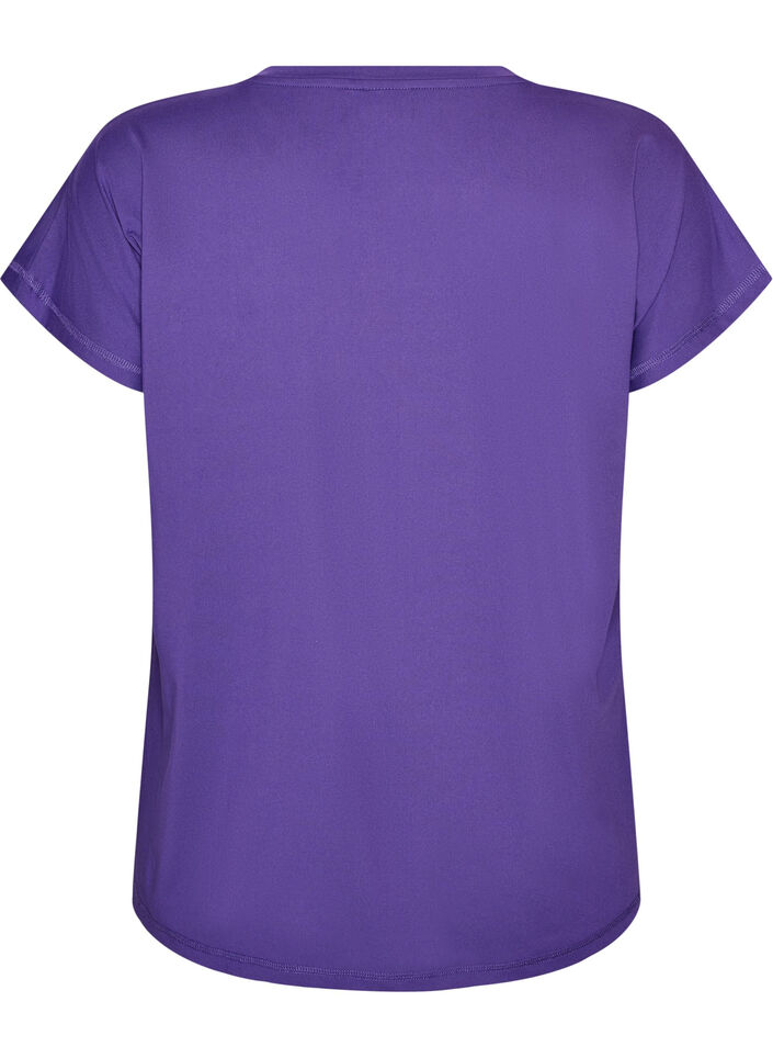 Yksiv&auml;rinen treeni-T-paita, Violetti, Packshot image number 1