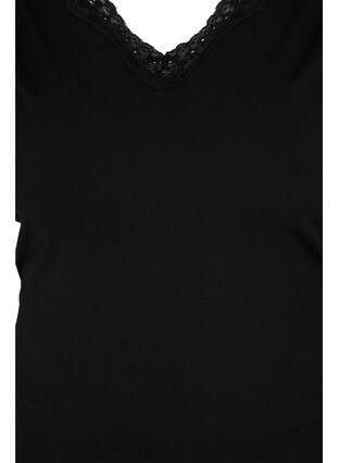 Kevyt shapewear -toppi pitsillä, Black, Packshot image number 2