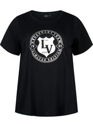 T-paita ekologisesta puuvillasta painatuksella , Black W. Silver LA, Packshot