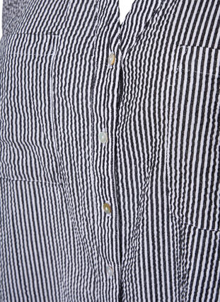 Lyhythihainen puuvillapaita raidoilla, Black Stripe, Packshot image number 2