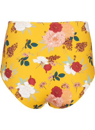 Korkeavyötäröinen bikinialaosa kukkakuosilla , Yellow Flower Print, Packshot image number 1