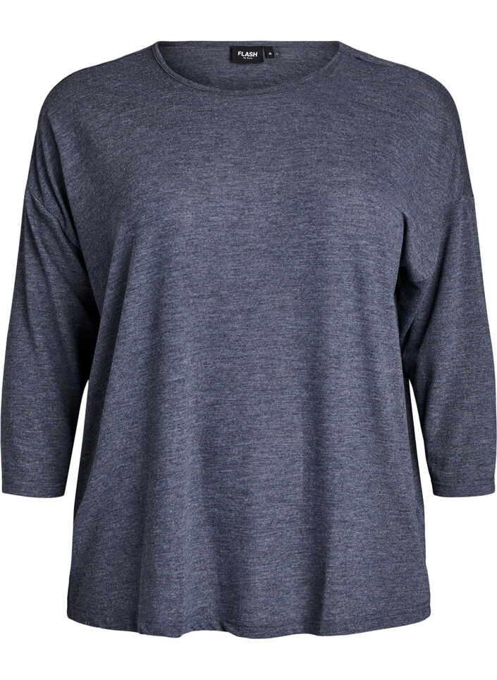 Jersey -pusero 3/4-hihoilla, Harmaa, Packshot image number 0