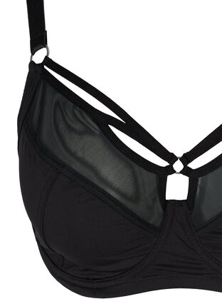Figa rintaliivit mesh-kankaalla ja nauhoilla, Black, Packshot image number 2