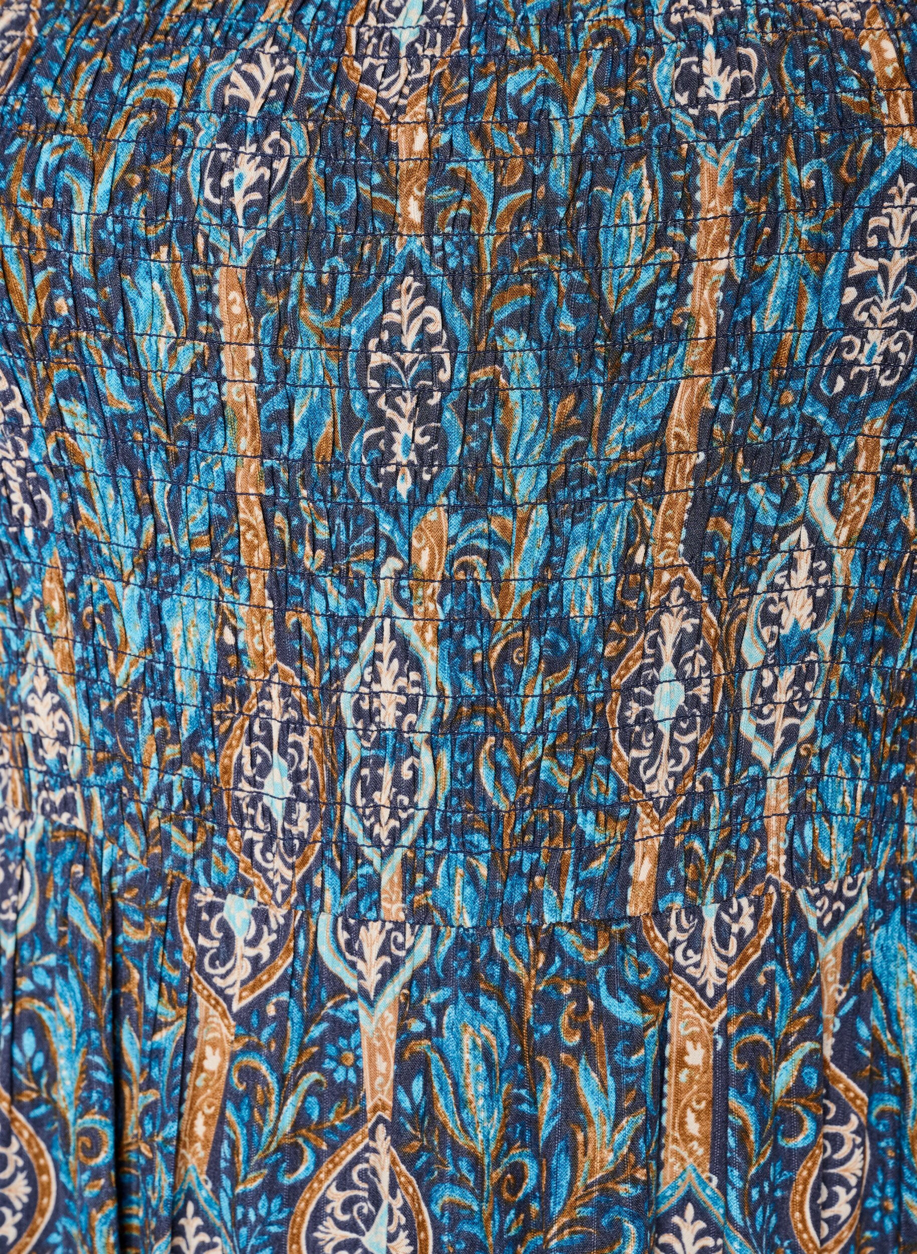 ZizziKes&auml;mekko viskoosista paisley-kuosilla, Sininen, Packshot image number 2