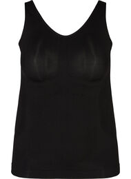Shapewear-toppi leveill&auml; olkaimilla, Musta