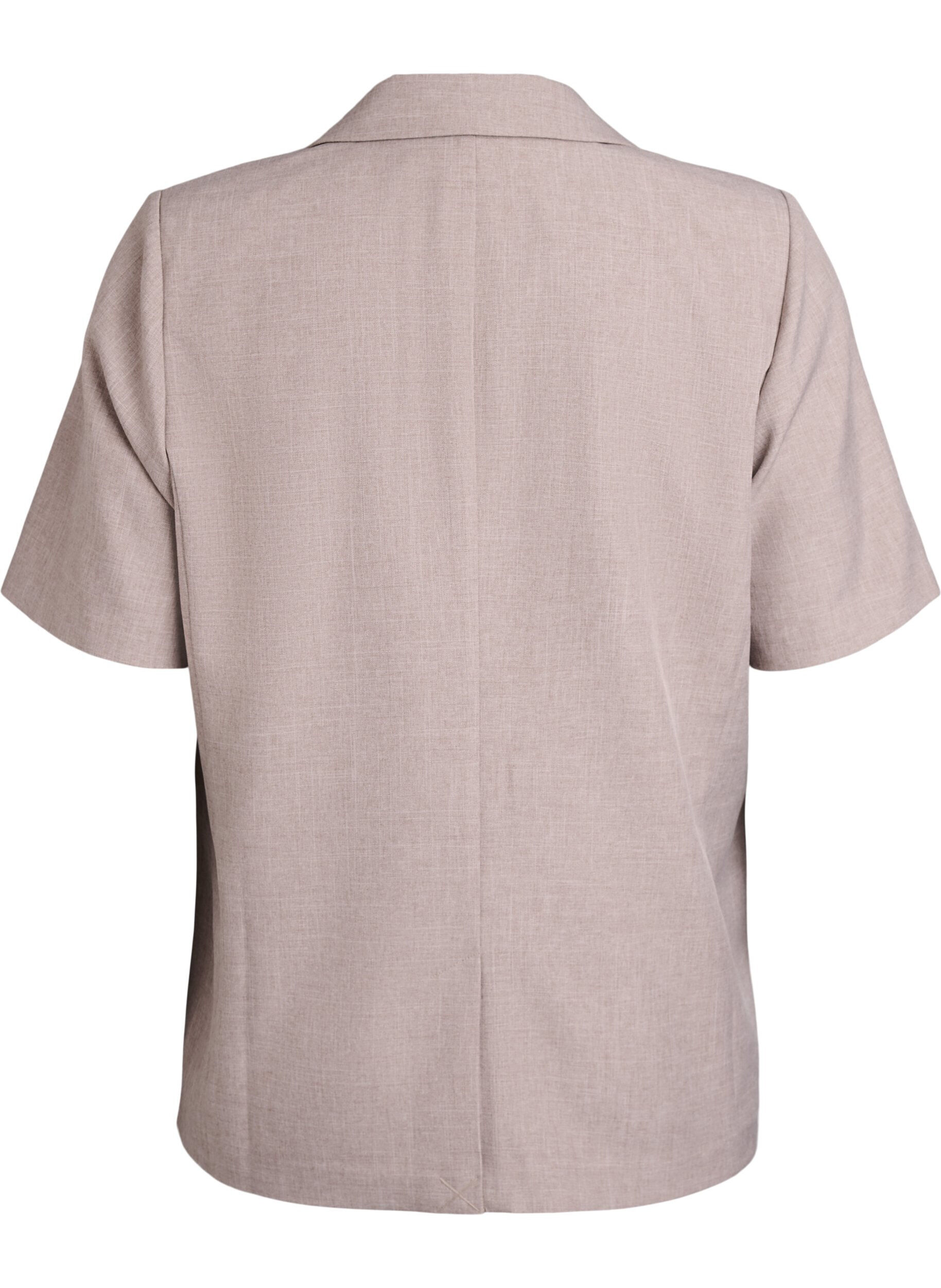 Zizzi Bleiseri lyhyill&auml; hihoilla ja kaulusk&auml;&auml;nteill&auml;, Ruskea, Packshot image number 1