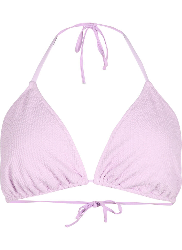 Bikiniyläosa krepatulla teksuurilla, Violetti, Packshot image number 0