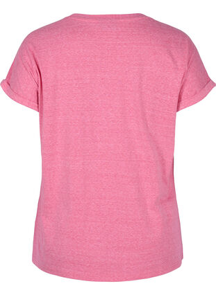 Meleerattu t-paita puuvillasta, Fandango Pink Mel, Packshot image number 1