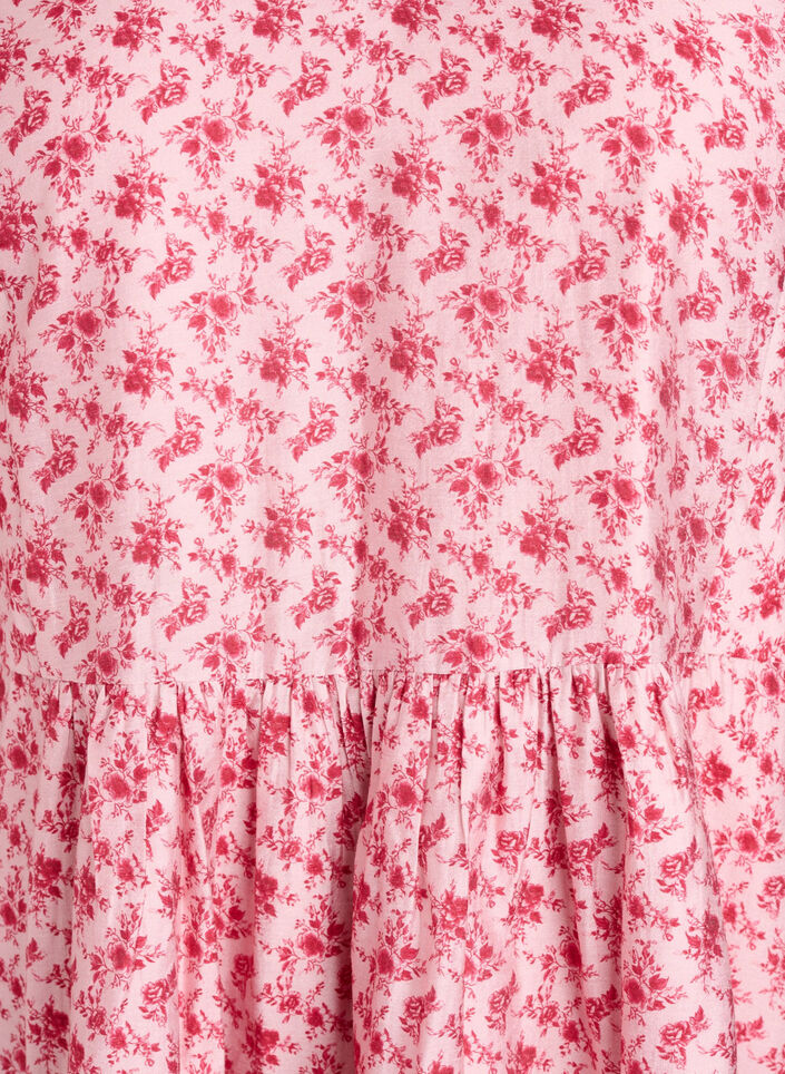 Lyhyt viskoosimekko empire-linjalla ja pussihihoilla, Punainen, Packshot image number 2