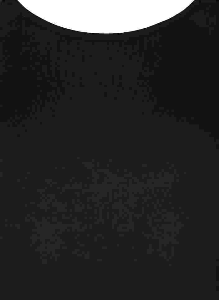 Viskoosinen treenipaita selkäaukolla, Black, Packshot image number 2