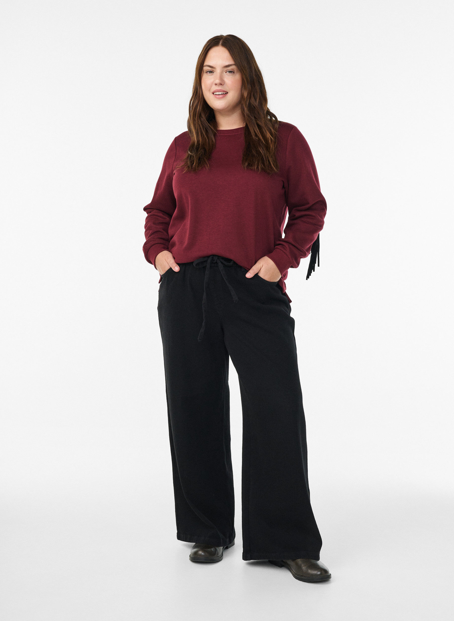 Zizzi Huppari hapsuilla, Tumma Bordeaux, Model image number 1