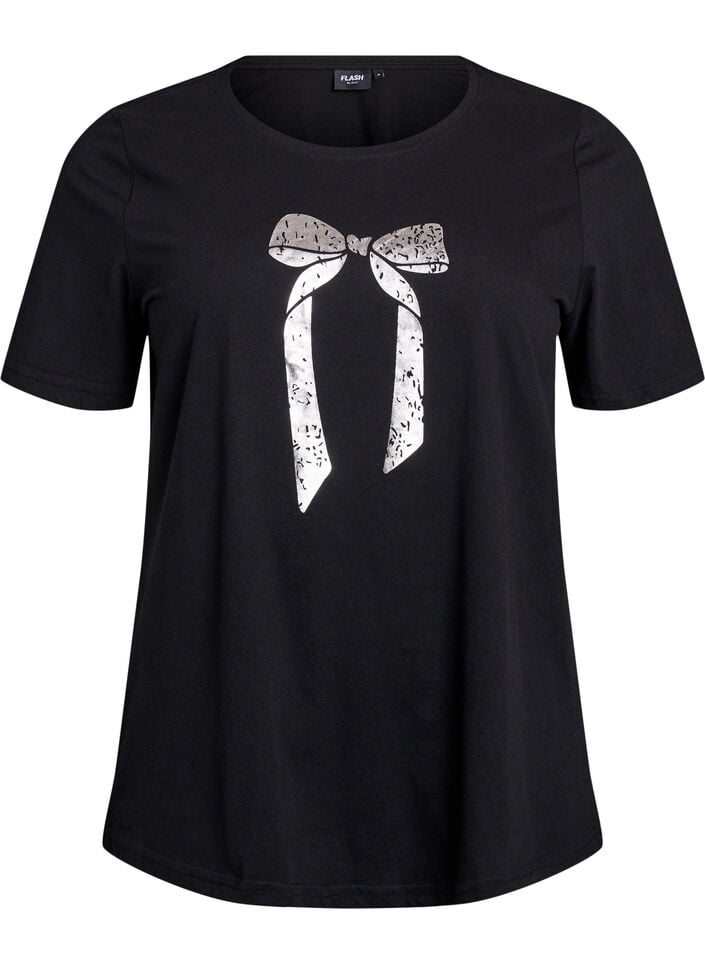 FLASH - T-paita printillä, Musta, Packshot image number 0