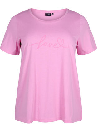 Puuvillainen T-paita painatuksella, RoseBloom W. Love, Packshot image number 0