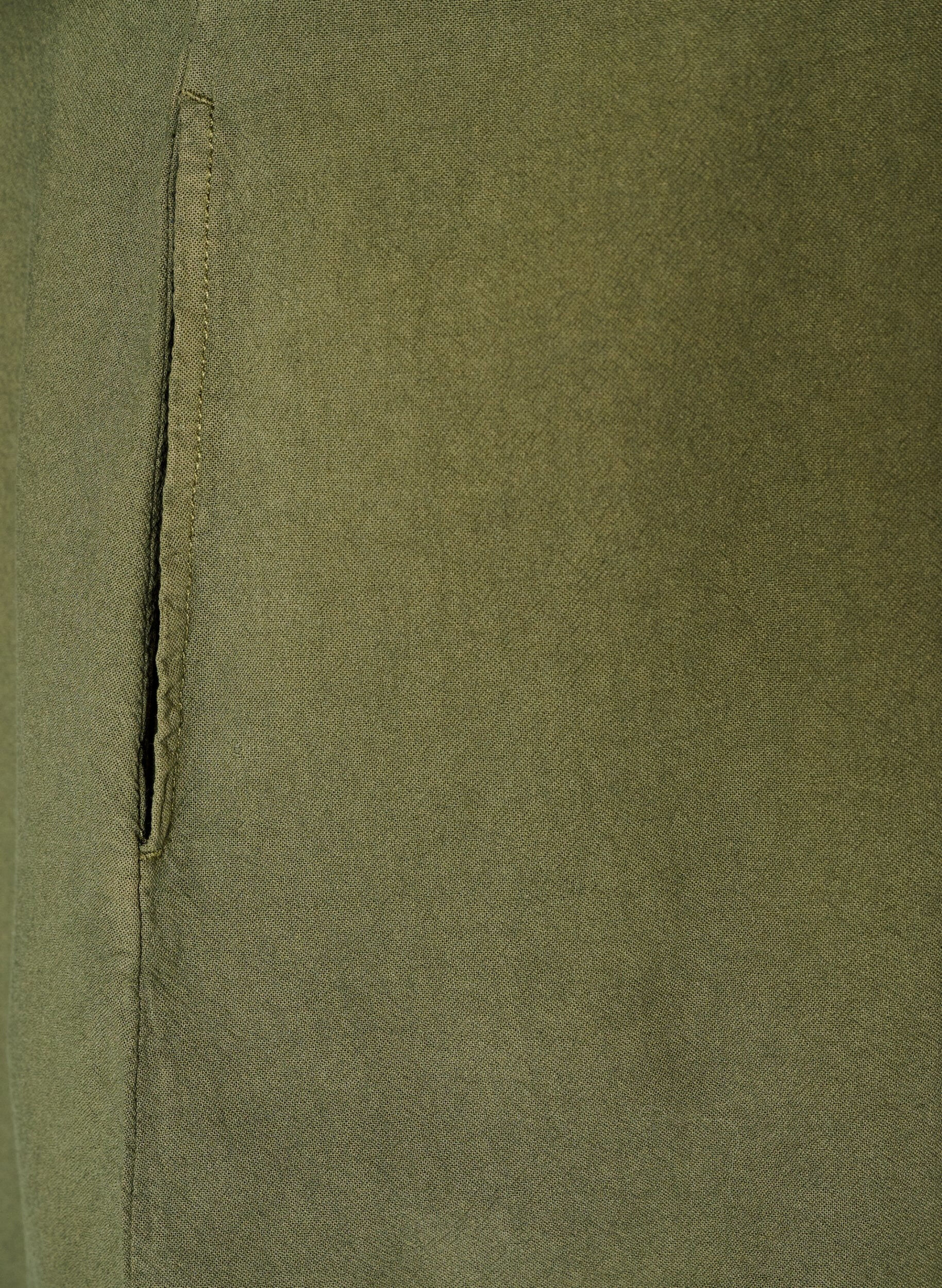 ZizziPuuvillamekko lyhyill&auml; hihoilla ja taskuilla, Vihre&auml;, Packshot image number 3