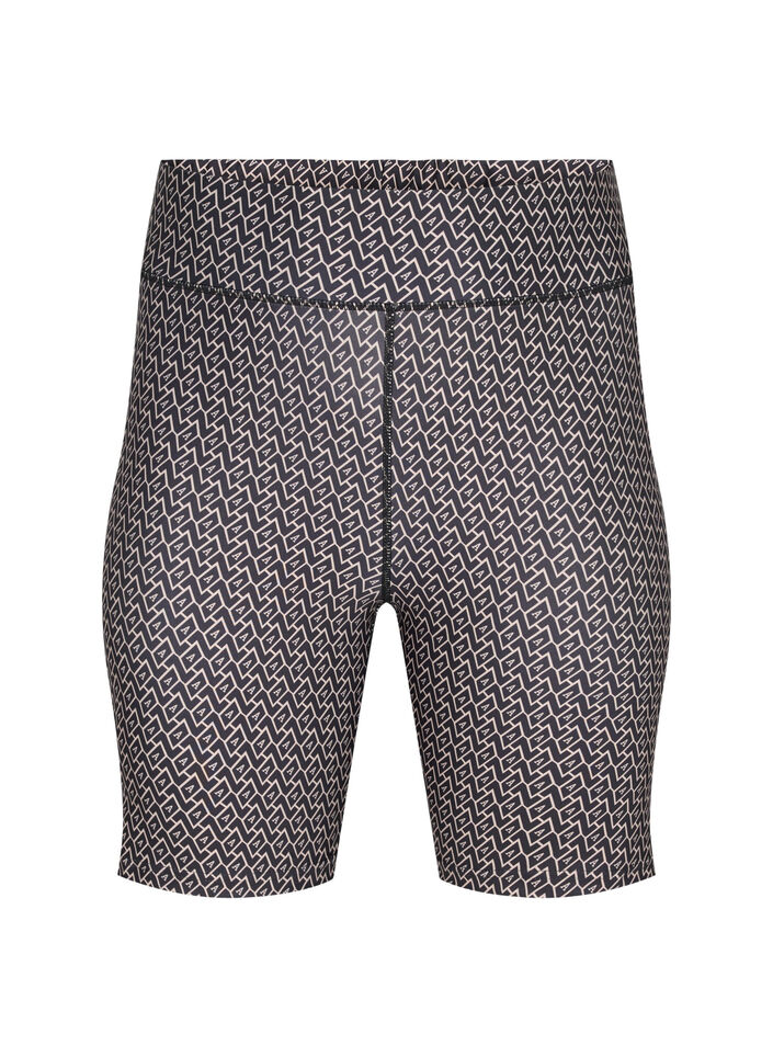 Treenishortsit kuosilla, Black w. Text Print, Packshot image number 0