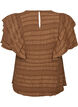 Pusero smock-tekstuurilla ja r&ouml;yhel&ouml;hihoilla, Ruskea, Packshot image number 1