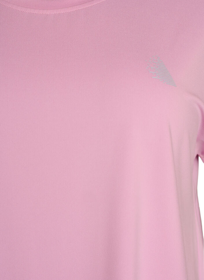 Yksiv&auml;rinen treeni-T-paita, Vaaleanpunainen, Packshot image number 2