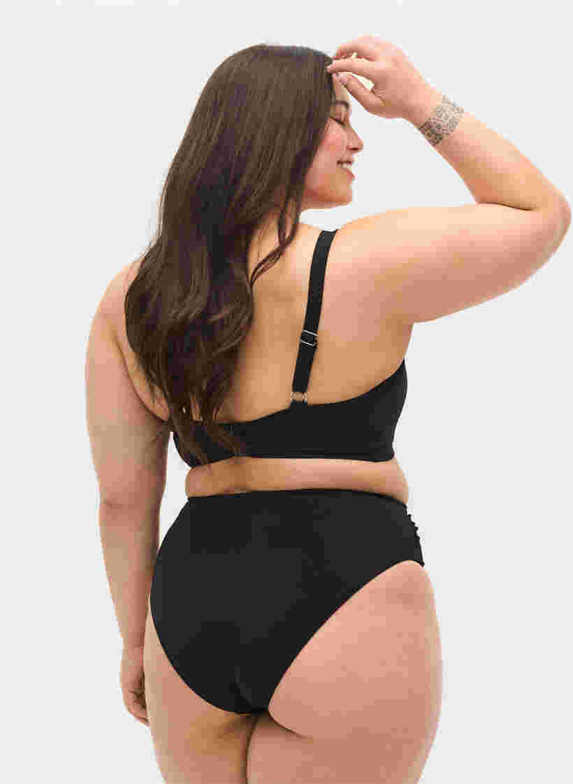 Korkeavyötäröinen bikinialaosa , Black, Model image number 1