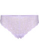 Kukkapitsiset stringit normaalilla vy&ouml;t&auml;r&ouml;ll&auml;, Violetti, Packshot image number 0