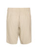 Korkeavy&ouml;t&auml;r&ouml;iset bermudashortsit pellavasta ja viskoosista, Beige, Packshot image number 1