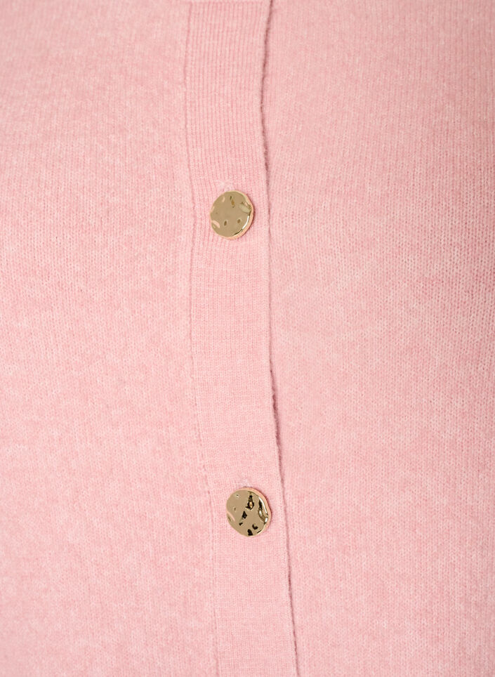 Neuletakki pehme&auml;st&auml; neuleesta kullanv&auml;risill&auml; napeilla, Punainen, Packshot image number 2