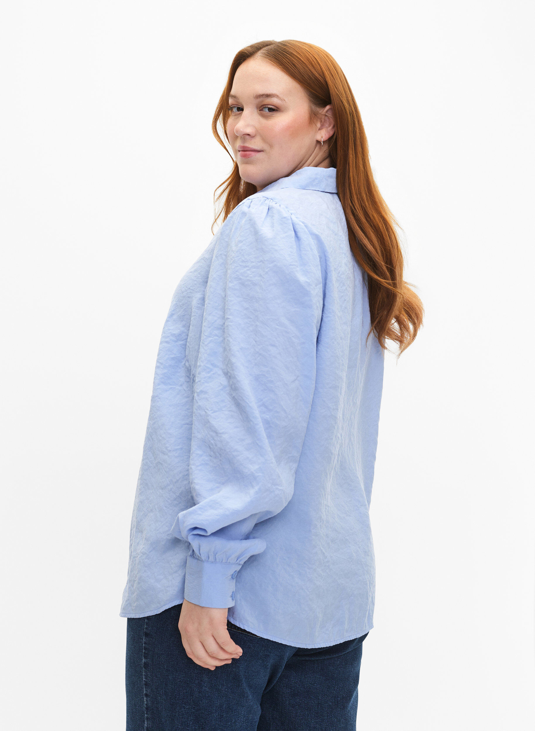 Zizzi Pitk&auml;hihainen paita Tencel &trade;-modaalia, Serenity, Model image number 1