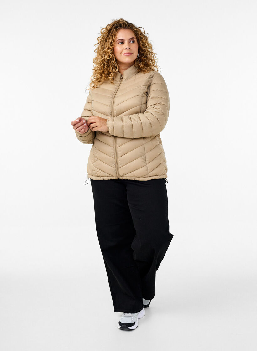 Kevyt takki taskuilla, Ruskea, Model image number 1