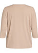 Jersey -pusero 3/4-hihoilla, Beige, Packshot image number 1