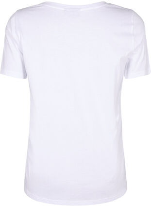 Kuvioitu puuvillainen T-paita, B. White w. Face, Packshot image number 1