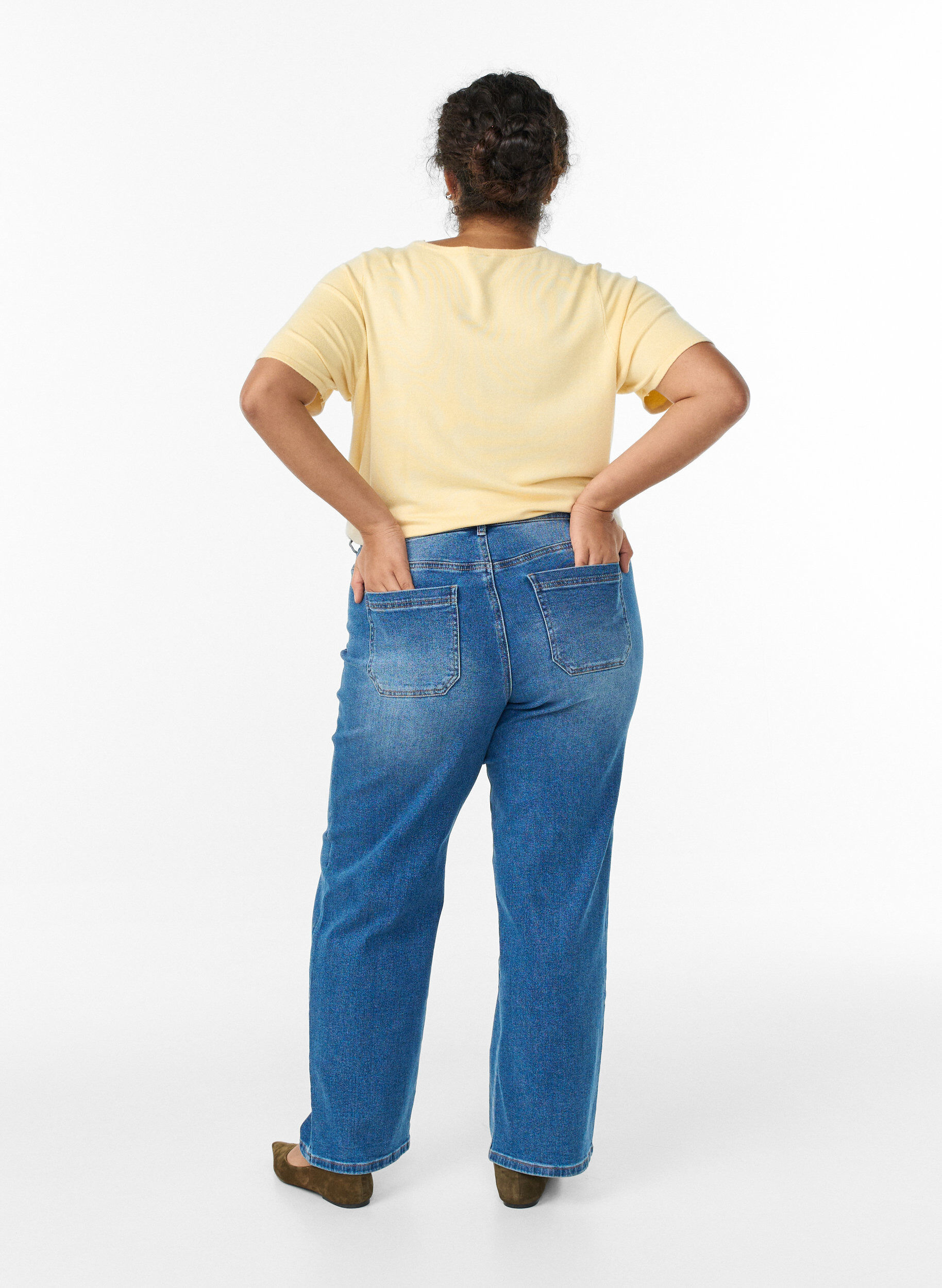 ZizziFarkut etutaskuilla ja suorilla lahkeilla, Sininen, Model image number 1