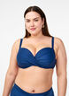 Kaarituelliset bikiniliivit rypytyksell&auml;, Sininen, Model image number 0