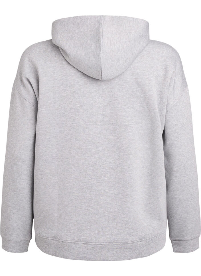 Scuba-huppari vetoketjulla ja taskuilla, Harmaa, Packshot image number 1