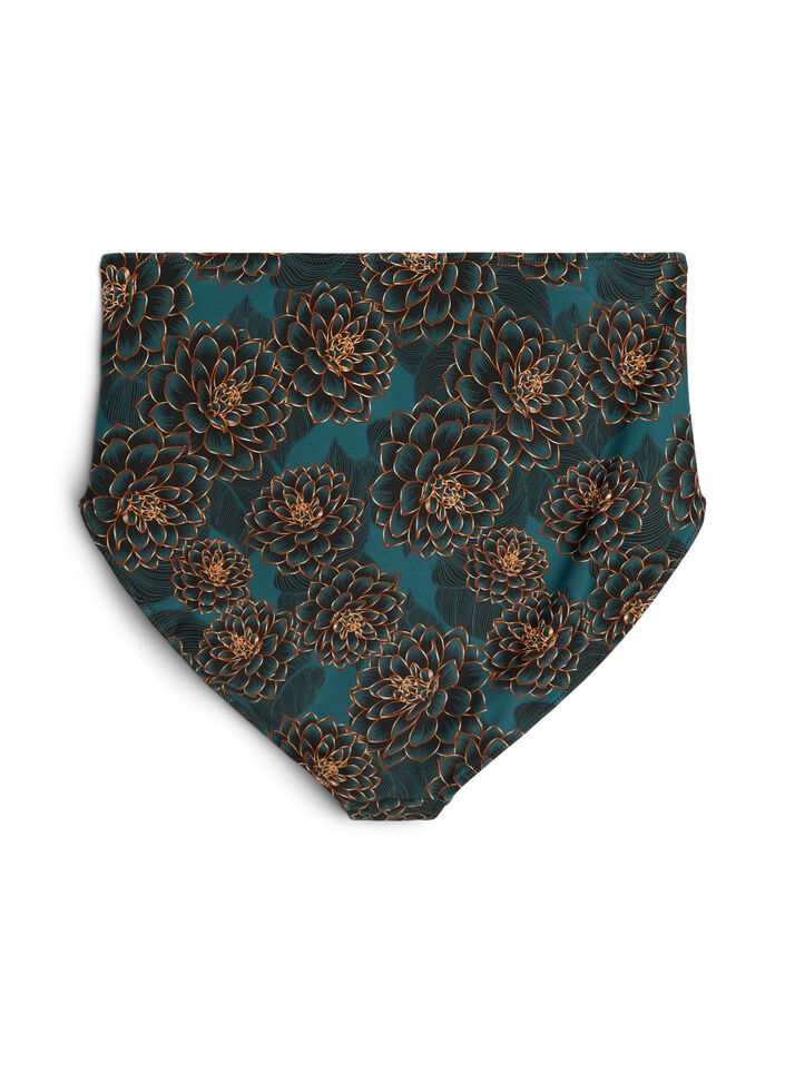 Bikinihousut printillä ja korkealla vyötäröllä, Sininen, Packshot image number 1