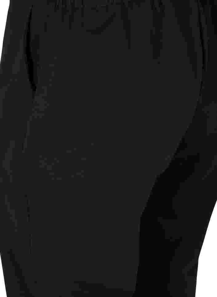 Leveät housut taskuilla , Black, Packshot image number 3