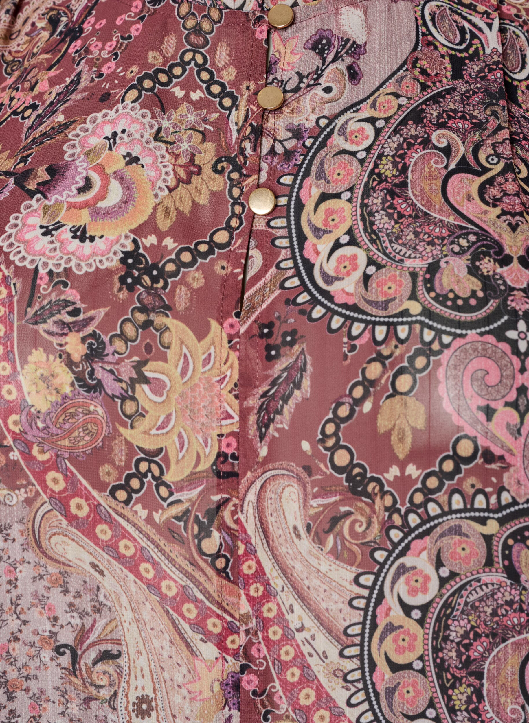 ZizziPusero paisley-kuviolla ja r&ouml;yhel&ouml;yksityiskohdilla, Violetti, Packshot image number 2