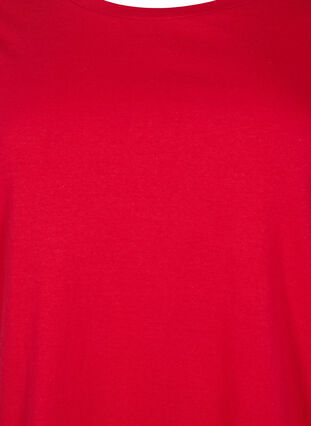 Puuvillainen T-paita brodeerauksella, Tango Red, Packshot image number 2