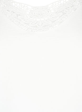Viskoosipusero, jossa on virkattu yksityiskohta, Bright White, Packshot image number 2