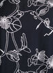 Lyhyt A-linjainen mekko kirjaillulla kuviolla, Musta, Packshot image number 2