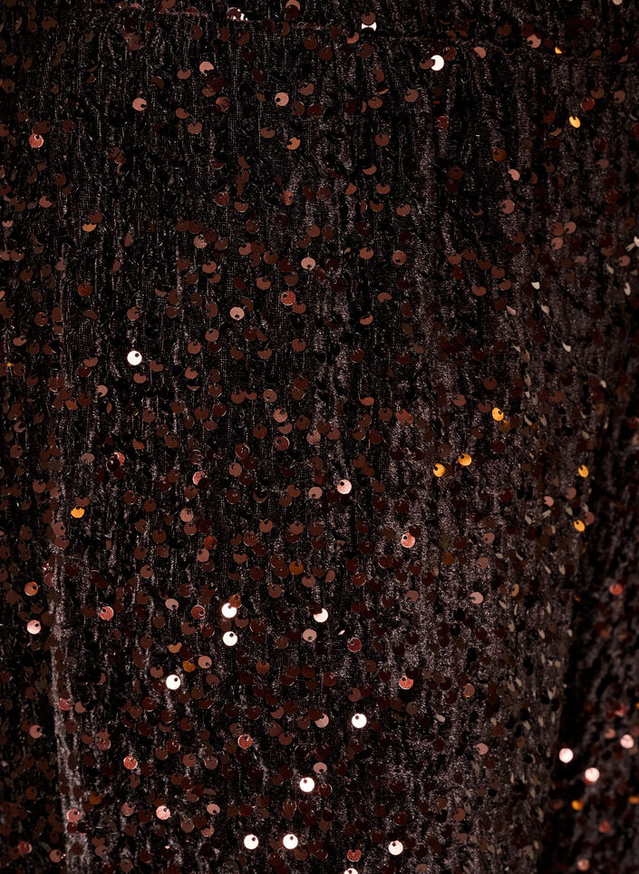 Leve&auml;lahkeiset paljettihousut, Ruskea, Packshot image number 2