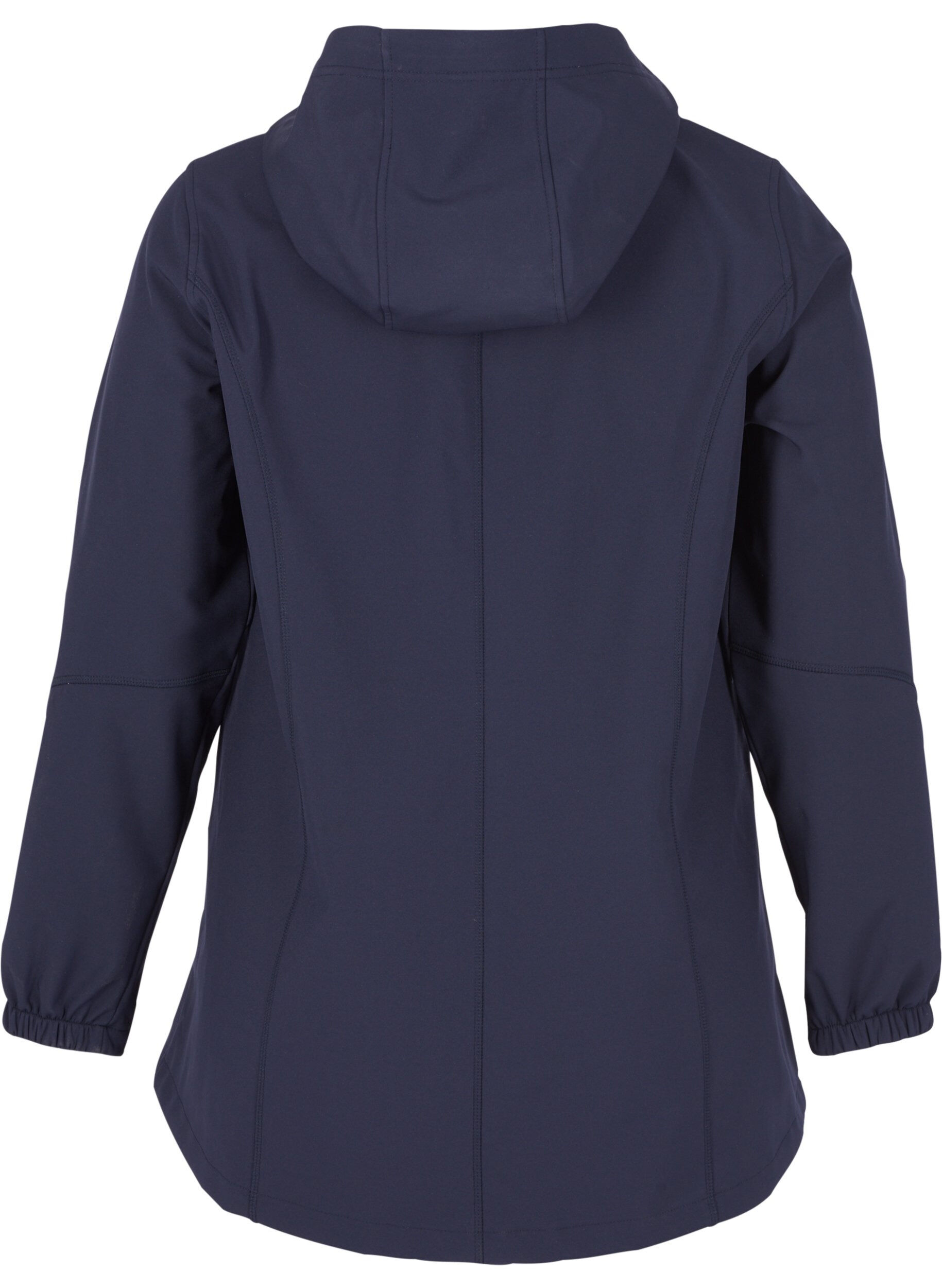 Zizzi Lyhyt softshell-takki hupulla, Night Sky, Packshot image number 1