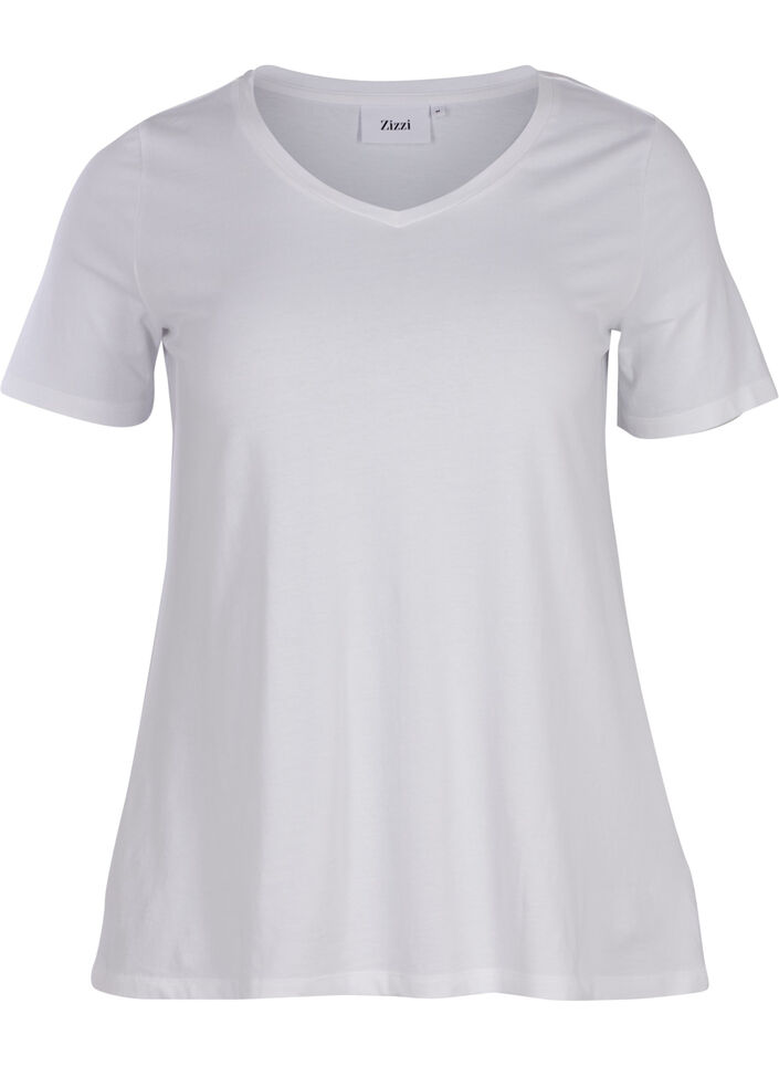 Basic t-paita, Bright White, Packshot image number 0