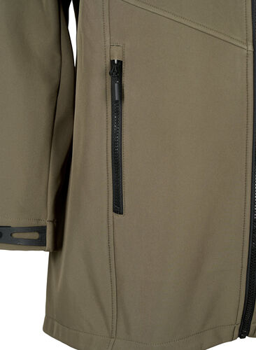 Lyhyt pehmeäkantinen takki taskuilla, Bungee Cord , Packshot image number 3