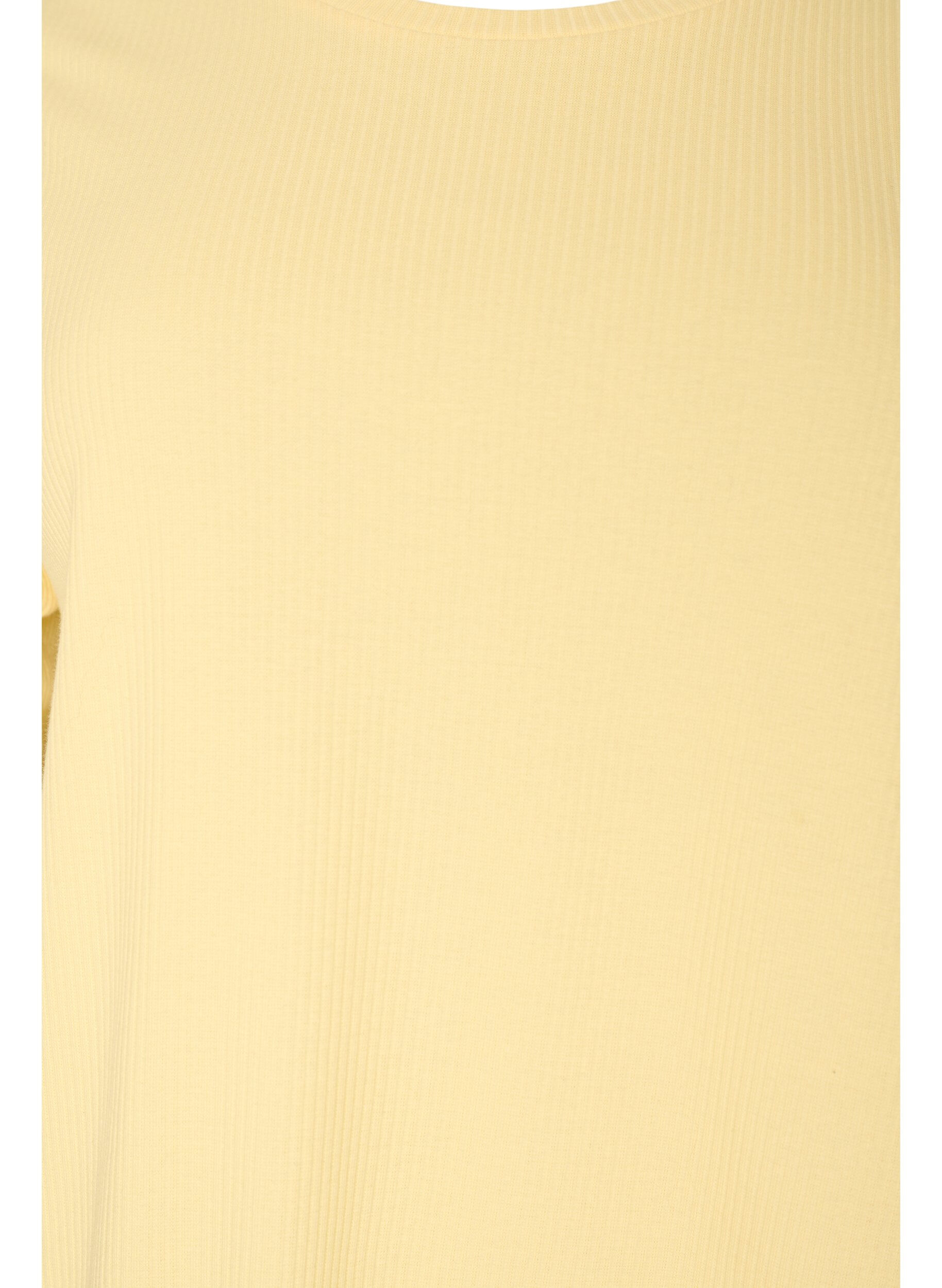 ZizziRibattu jerseypusero, jossa on lyhyet hihat, Keltainen, Packshot image number 2