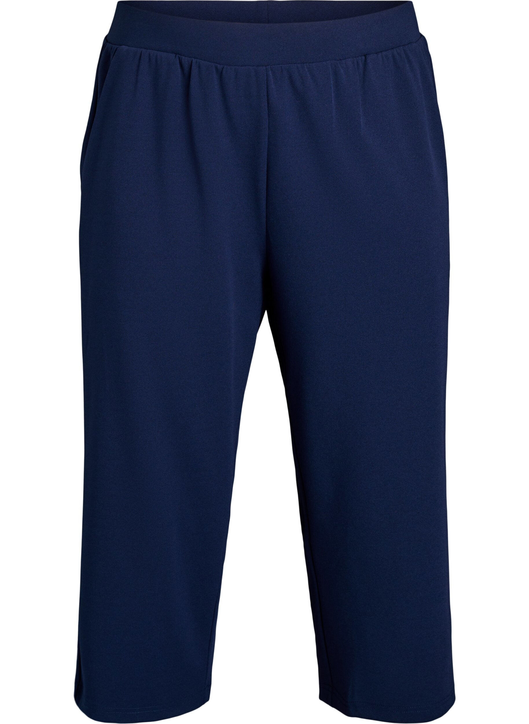 Zizzi FLASH - Korkeavy&ouml;t&auml;r&ouml;iset polvihousut rennolla istuvuudella, Sininen, Packshot image number 0