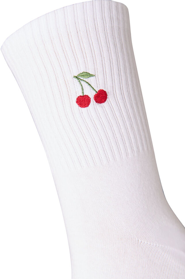 Puuvillasukat kuviolla, Valkoinen, Packshot image number 2