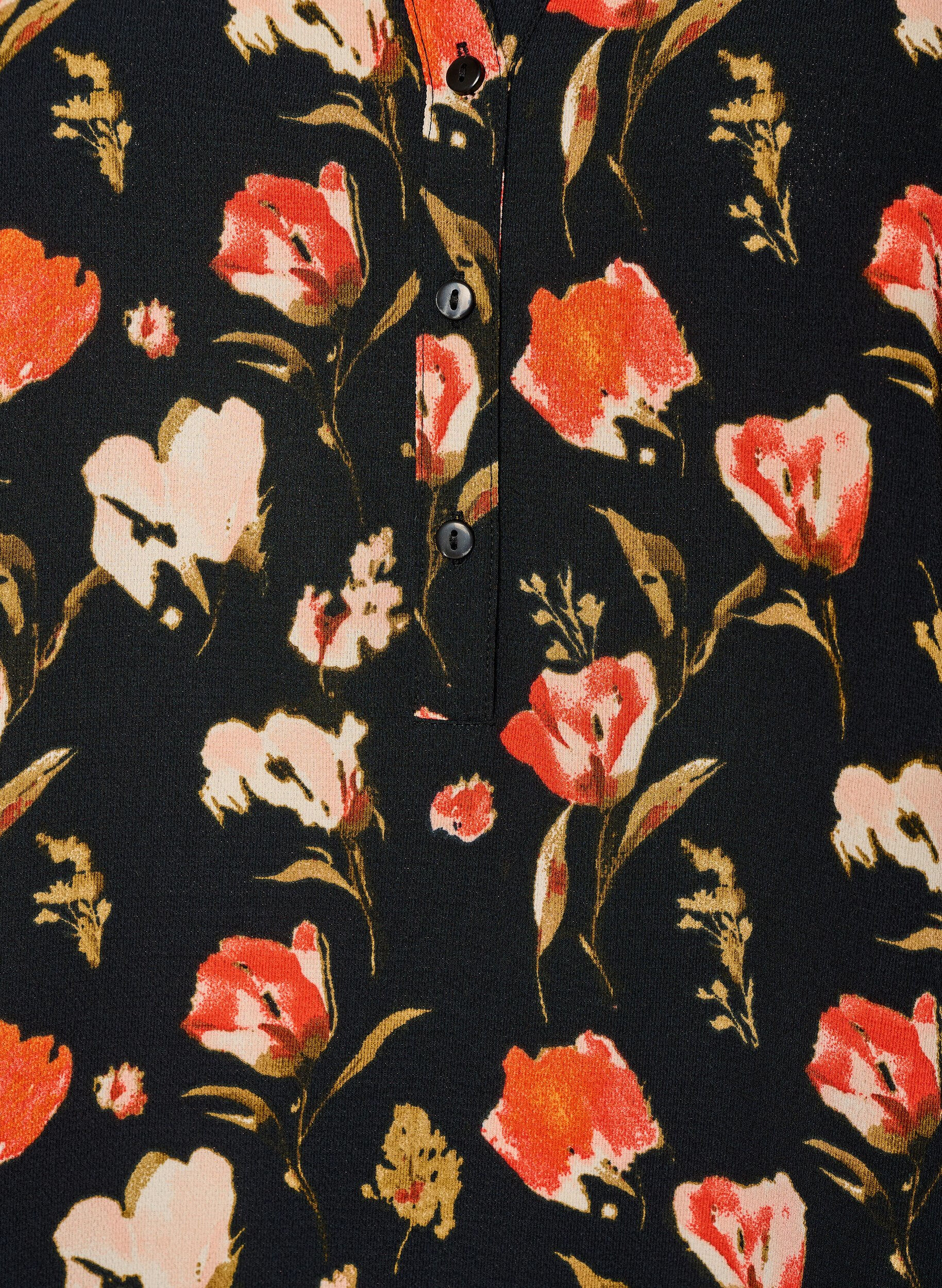 ZizziPusero lyhyill&auml; hihoilla ja v-p&auml;&auml;ntiell&auml;, Musta, Packshot image number 2